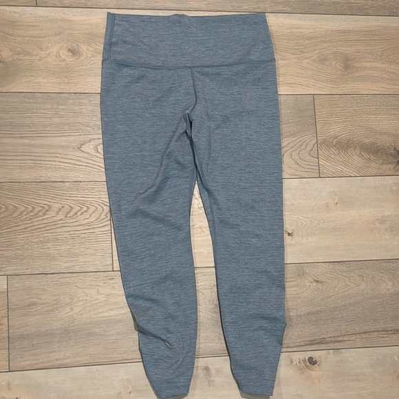 Nike Yoga Ruched High Waisted Ankle Blue Leggings - Picture 6 of 10